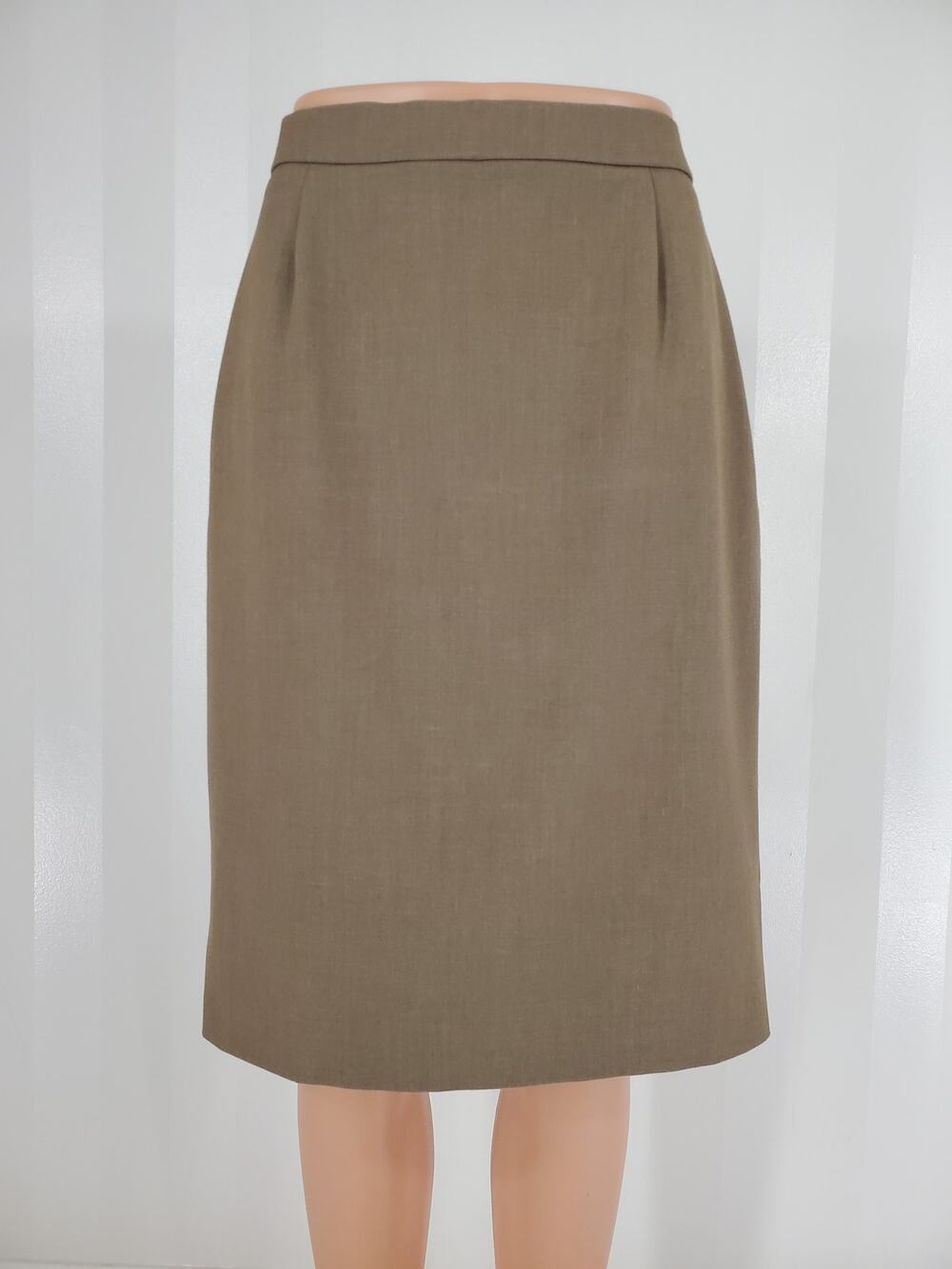 Briggs New York Taupe Brown Pencil Skirt Tummy Control Panel Career Sz 6